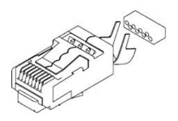 0449150022, CAT6 Shielded Plug Modular Connector 8p8c (RJ45, Ethernet) Position Crimp, Molex