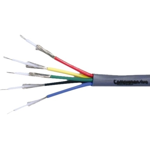 Comprehensive CVC-RGBHV/HRXFP Flexible Plenum High Resolution 5 Mini Coax 75 Ohm Cable (26 Gauge) 