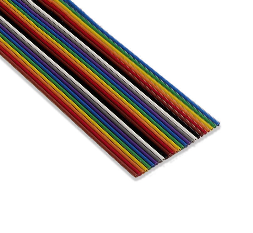 Flat Ribbon Cable Multi Color 10 Conductors, 28AWG