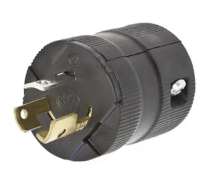 Hubbell Twist-Lock®, prise mâle L5-15P, 15 A 125 V, mise à la terre bipolaire à 3 fils, borne à vis, noir