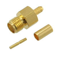 Cinch Connectivity Solutions Johnson, 142-0303-011, SMA Connector Jack, Female Socket 50 Ohms Free Hanging (In-Line) Crimp or Solder