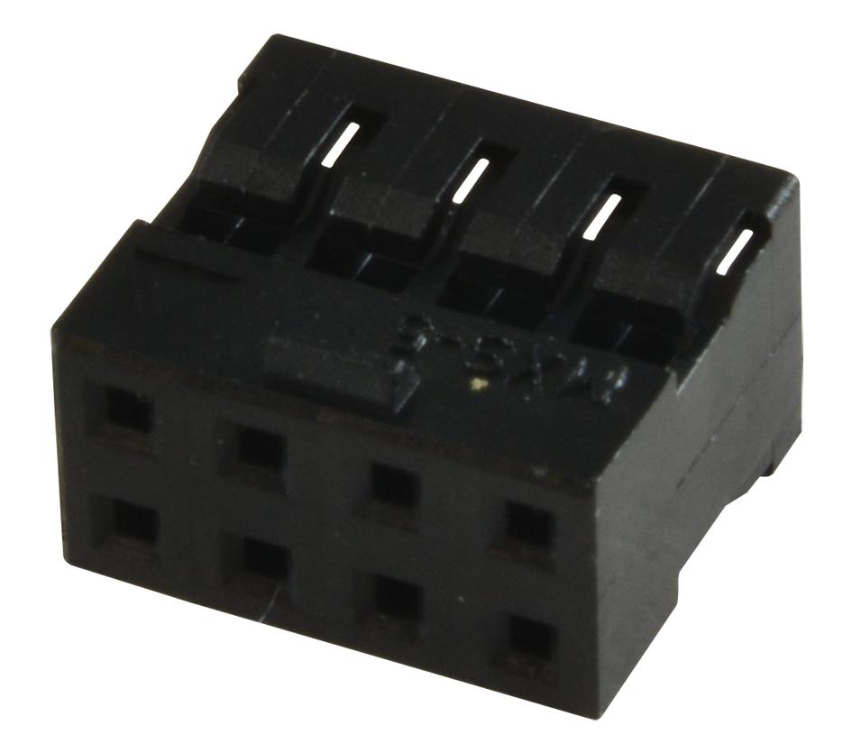  2mm 8 POS W/ POLAR. KEY, 8 Position Rectangular Housing Connector Receptacle Black 0.079" (2.00mm)