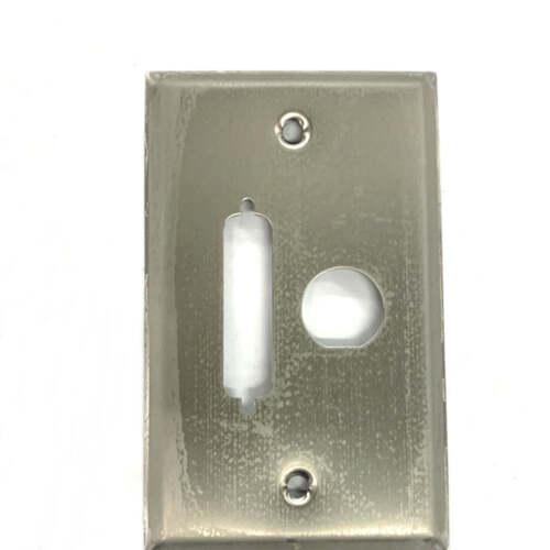 Combo Stainless Wall Plate, One DB25 Opening and One 3/8" dia. D-hole