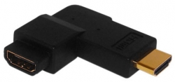 Adaptateur HDMI mâle vers femelle - 90 degrés vers la droite