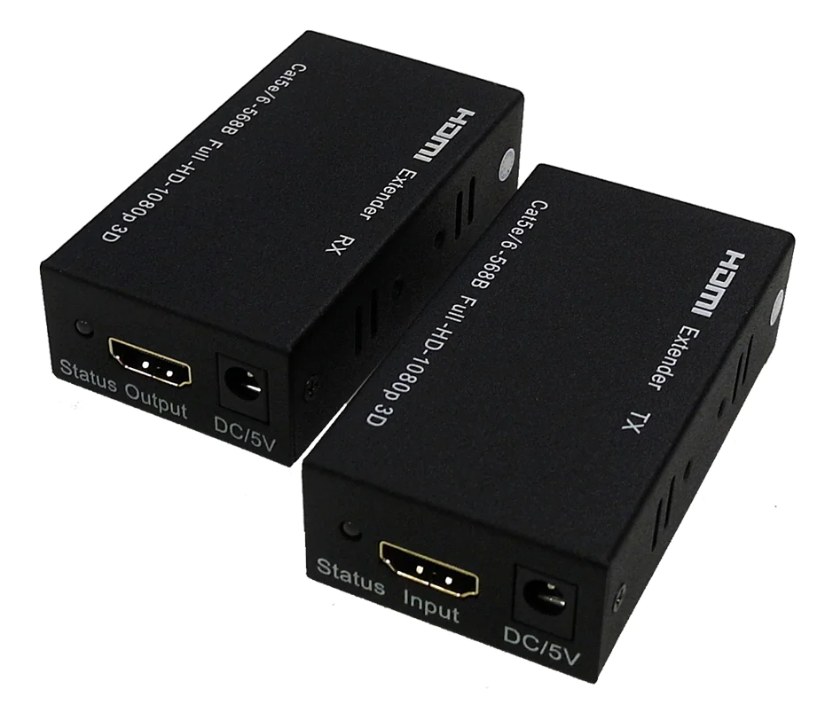 Extension HDMI 60m (197') sur câble UTP Cat5e/Cat 6 