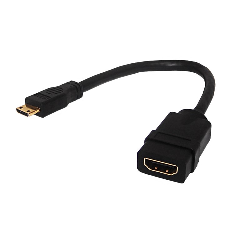 HDMI (A) F to Mini HDMI (C) M Conversion Adaptor - 8 in
