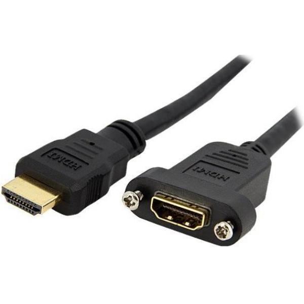 Câble HDMI femelle vers HDMI mâle à montage sur panneau