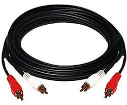 Molded Dual Channel RCA Male to Male Audio Cable 