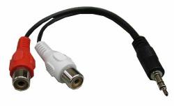 Y Adapter 2x RCA Female / 3.5mm Stereo Male