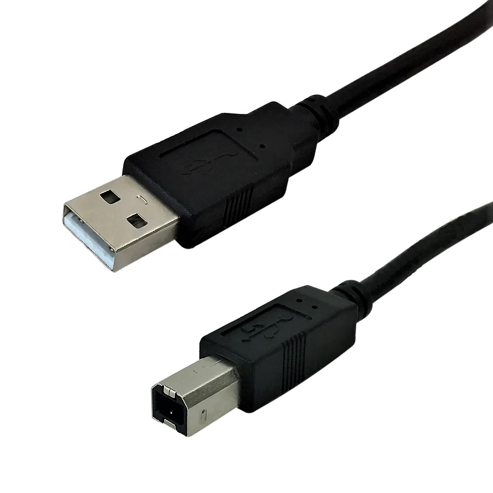 USB 2.0 A Male to B Male Black