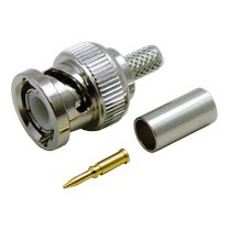 B&L BNC Male Crimp-on 75 OHM Connector for  Belden 8281 Cablek# BVCX