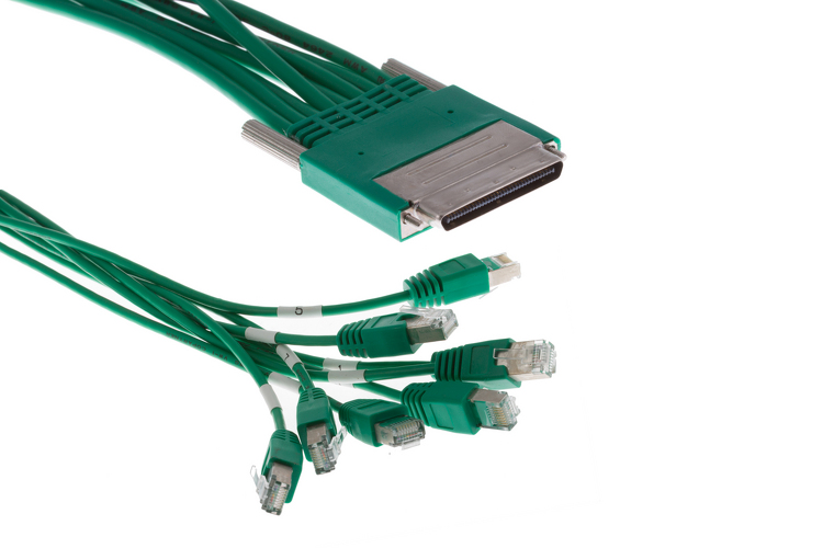 High-Density Asynchronous High speed RS232 multiport Cabling VHDCI 68 to 8 x RJ45-10'