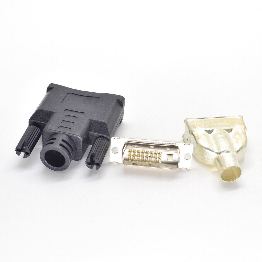 Kit de connecteur à souder et couvercle DVI-I mâle