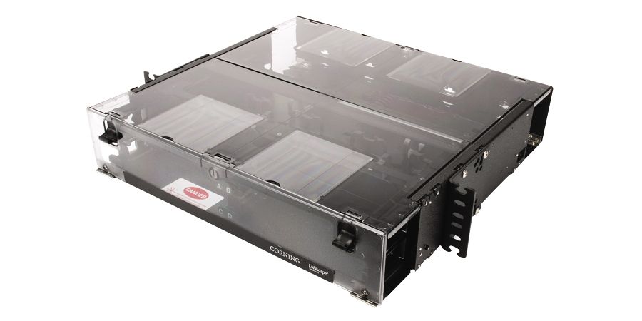 Rack Mount Fiber 2U, Holds 4 CCH Connector Panels-Unloaded