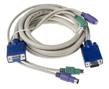 PRO Femelle PS/2 x 2; VGA vers PS/2 x 2 mâle; Câble VGA KVM