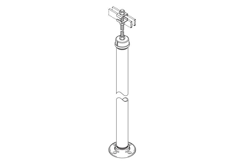  Tall Pipe Stand Tall Pipe Stand; 2"W x 85"H; Black 