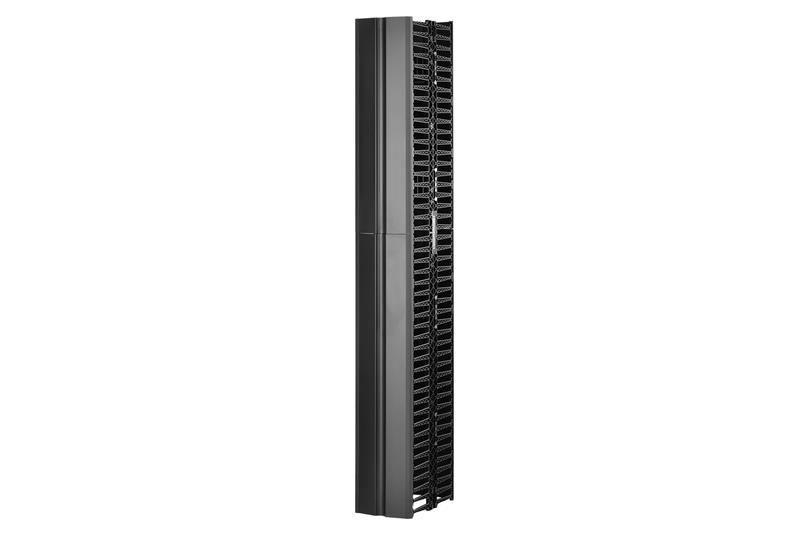 Velocity Double-Sided Black Vertical Cable Manager 7'H 45U Racks 80.5"H x 10"W x 17.5"D CPI 13914-703