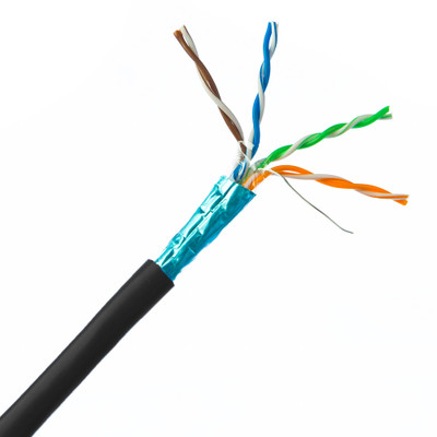 CAT5e Outdoor UV Direct Burial Shielded 24AWG Solid Cable