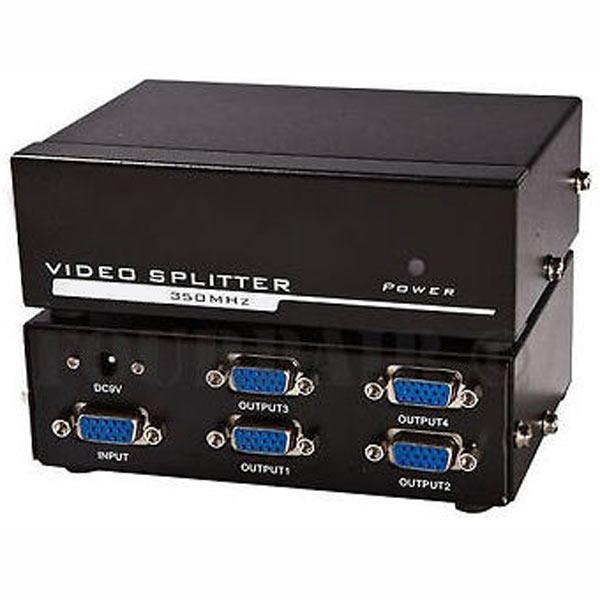 4 Port VGA Splitter 350 MHZ
