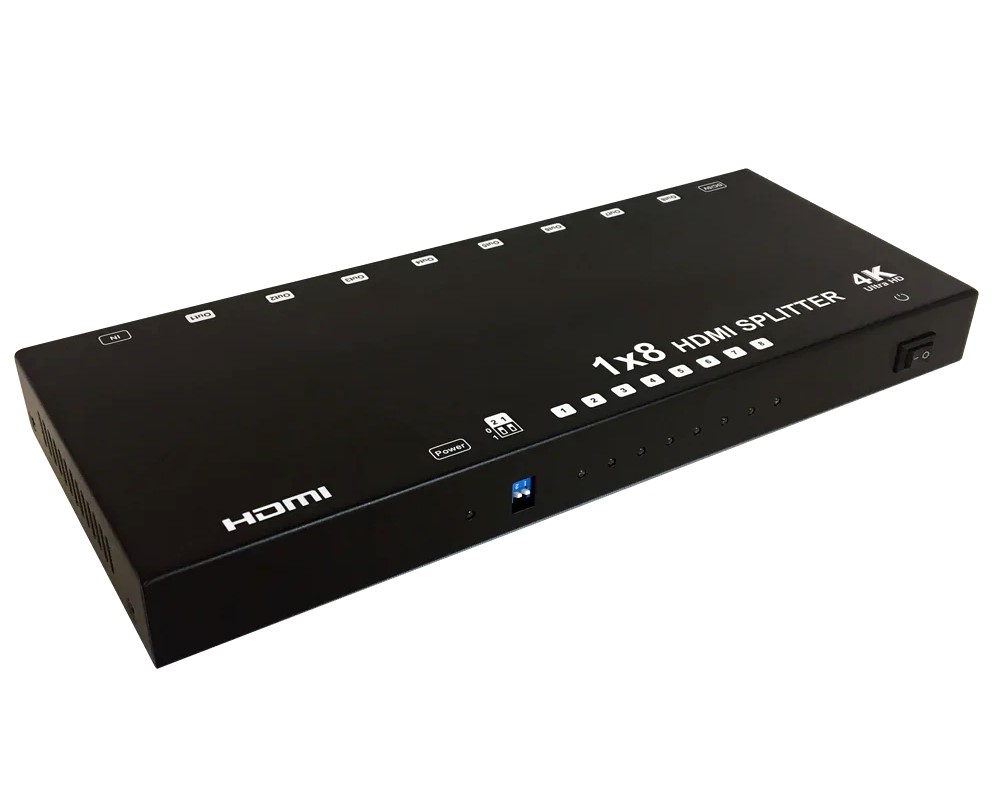 HDMI Splitter 1x8 - 4Kx2K@60Hz - EDID - HDCP - YUV 4:2:0 - Displays one HDMI device to eight HDMI displays simultaneous