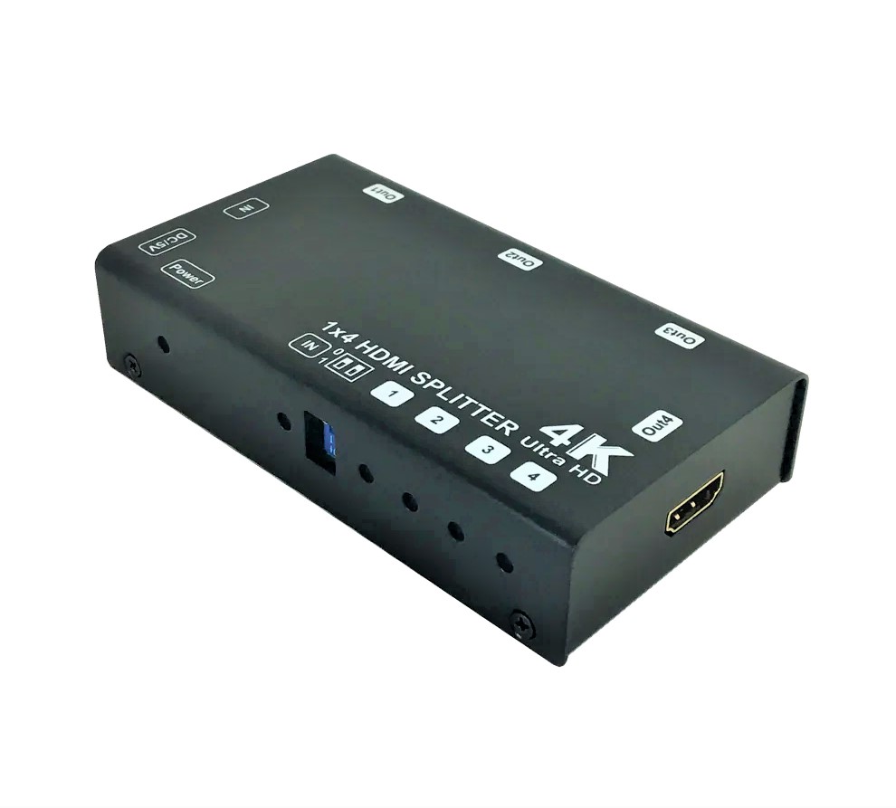 HDMI Splitter 1x4 - 4Kx2K@60Hz - EDID - HDCP - YUV 4:2:0 - Displays one HDMI device to four HDMI displays simultaneous