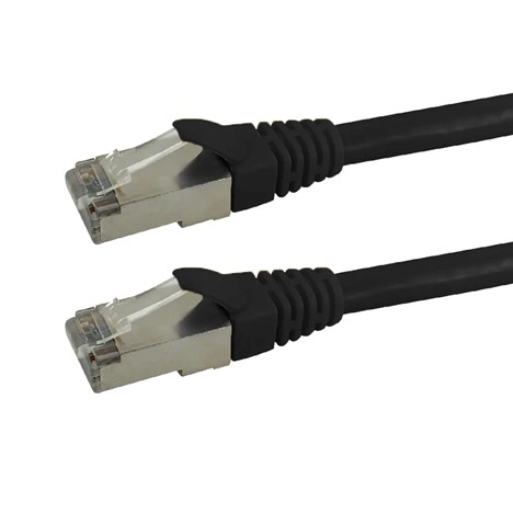 4' Câble Réseau Ethernet Cat6a Snagless Blindé (SFTP) PVC CM, Noir