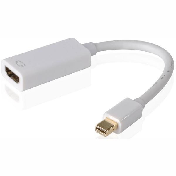 Mini DisplayPort v1.2 Male to HDMI Female Adapter - Supports 4K Resolutions - 6"