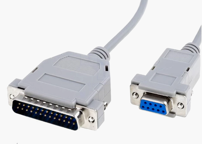 DB9 Female to DB25 Male - 6 Feet Serial Cable
