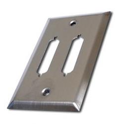 Stainless Steel 2x "DB25" Double Wall Plate