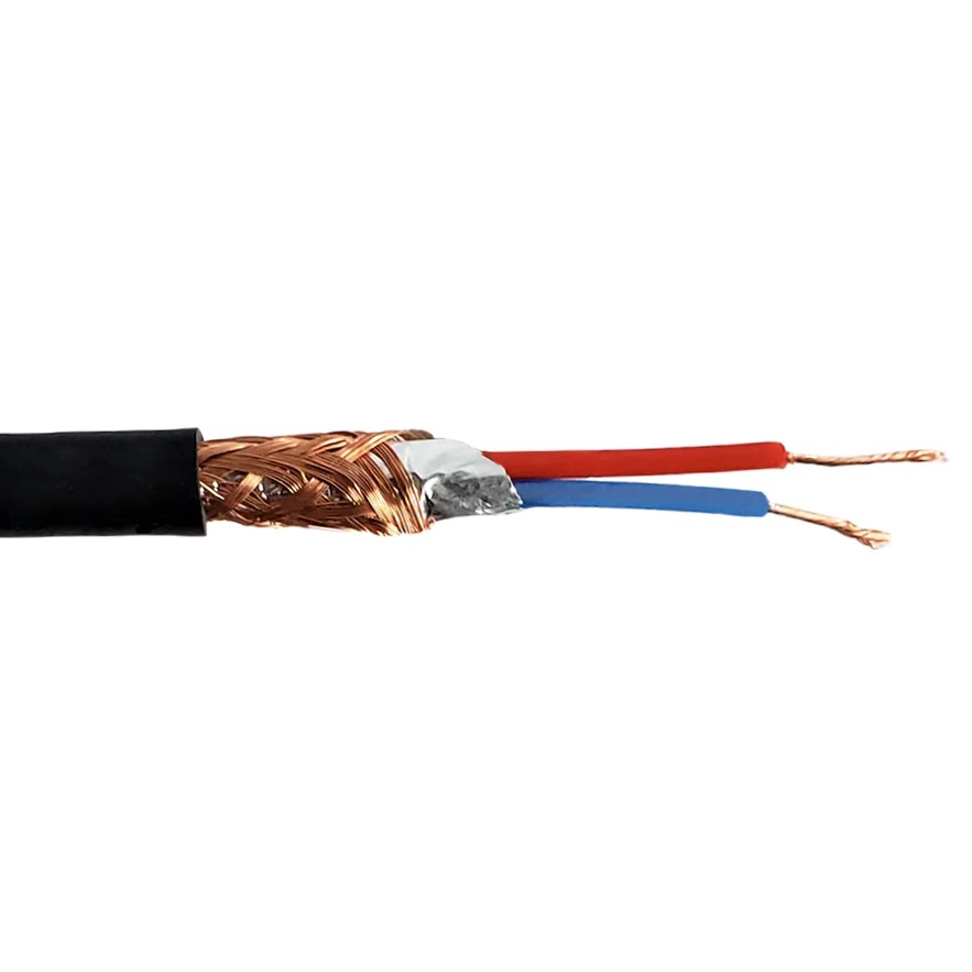 2C Audio Bulk Cable - 24AWG Stranded 90% Braid, 100% Foil FT4
