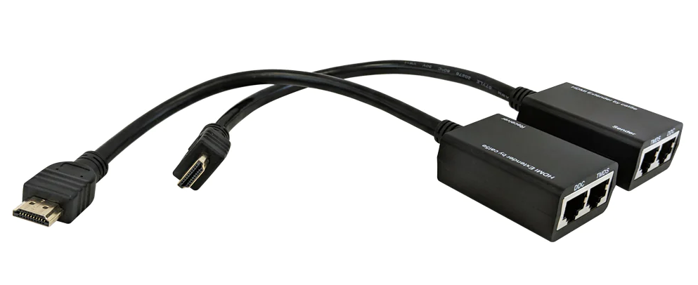 Rallonge HDMI sur deux câbles UTP Cat5e/Cat6 de 30 m - Non alimenté - (1080p)