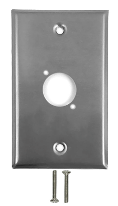 XLR Stainless Steel Wall Plates 1 & 2 Port Single Gang