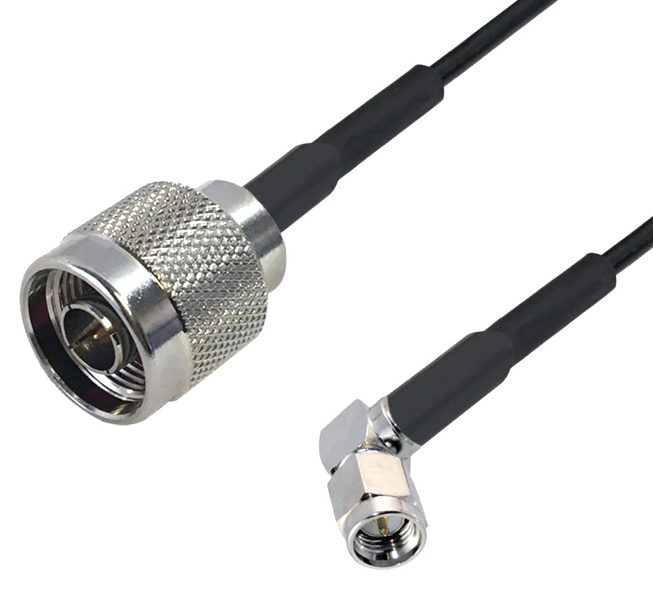 LMR-195 N-Type Male to SMA Male Cable (Right Angle)