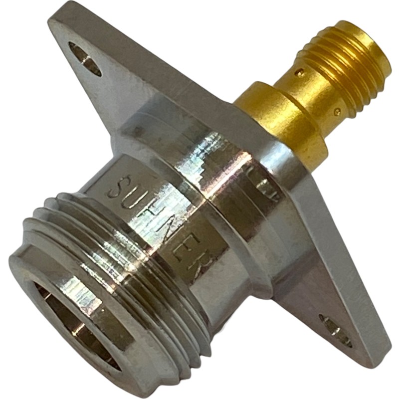 37_N-SMA-50-1/1-_UE   HUBER+SUHNER   N - SMA, 50 Ohm, Panel, jack / jack (female / female), flange mount