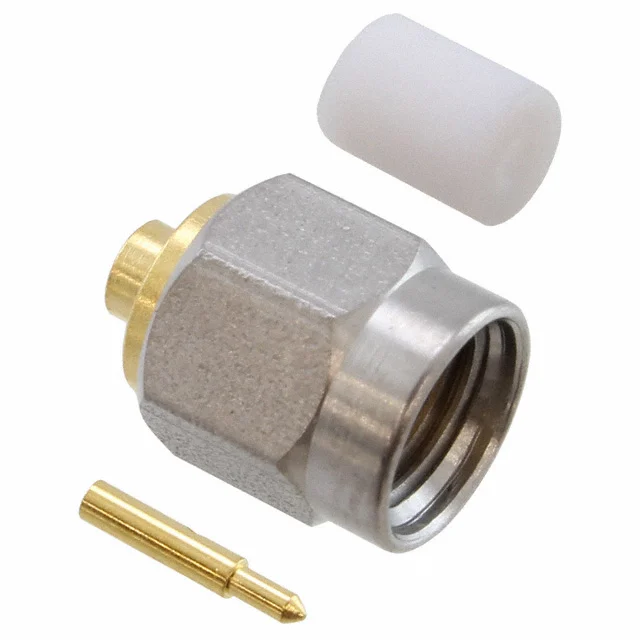 1050548-1, TE Connectivity AMP Connectors, SMA Connector Plug, Male Pin 50 Ohms Free Hanging (In-Line) Solder