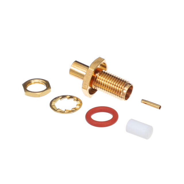 HUBER+SUHNER  24_SMA-50-3-15/111_NH  SMA Connector Jack, Female Socket 50 Ohms Panel Mount Solder