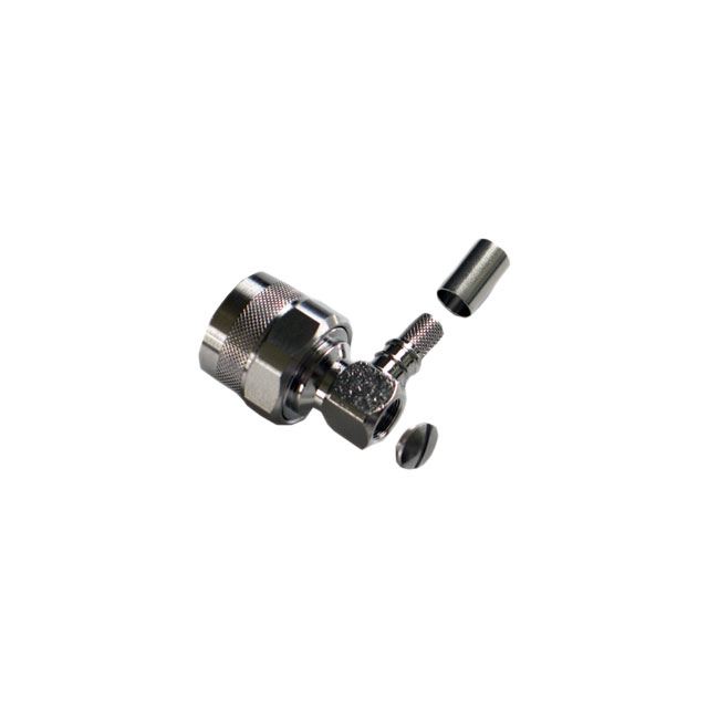 TC-240-NMH-RA-D, N Type Connector Plug, Male Pin 50 Ohms Free Hanging (In-Line), Right Angle Solder