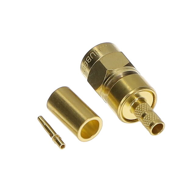 11_SMC-50-2-10/111_NE, SMC Connector Plug, Male Pin 50 Ohms Free Hanging (In-Line) Crimp