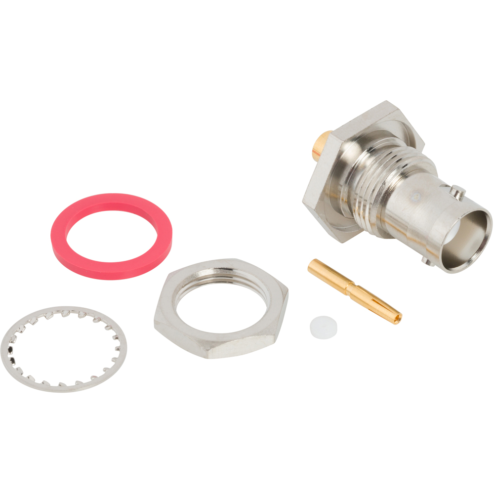 112581, Amphenol RF, BNC Connector Jack, Female Socket 50 Ohms Panel Mount Solder