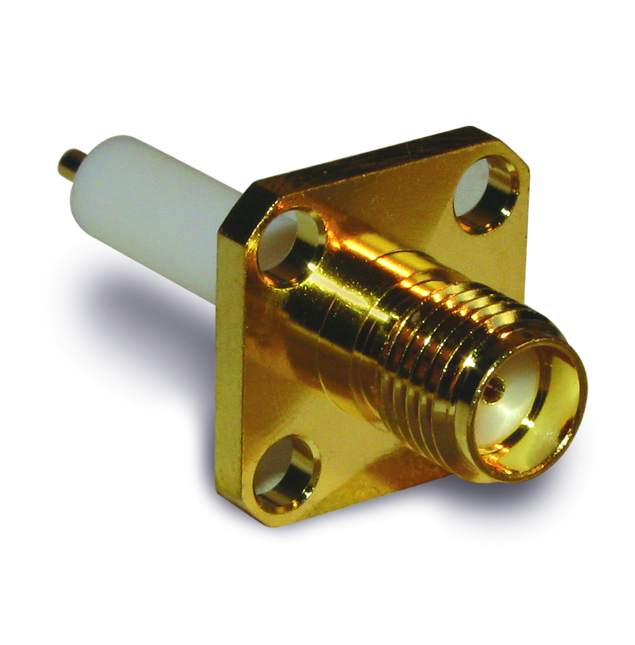 132146, Amphenol RF, SMA Connector Receptacle, Female Socket 50 Ohms Panel Mount Solder