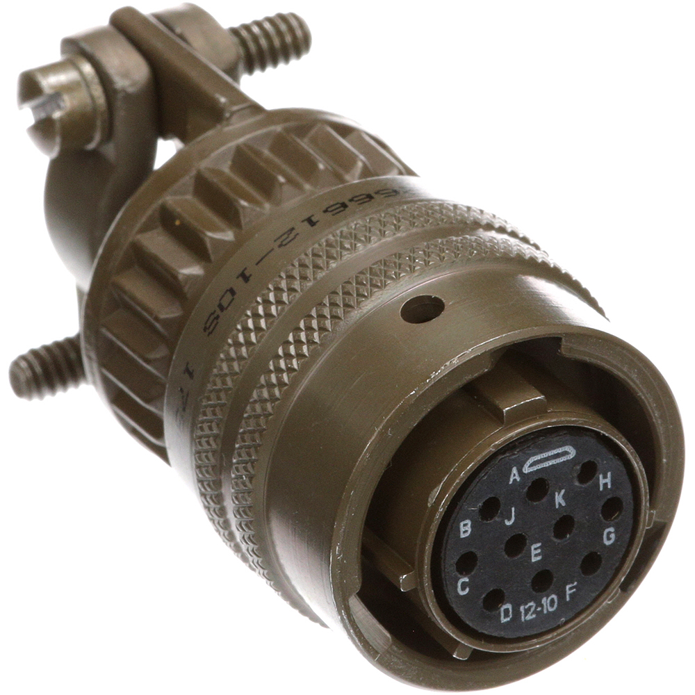 MS3116F12-10S Connector Cylinderical Straight Plug 14 12 - 10 5 A 10 Socket 20, MS 5015 Series, Connector 
