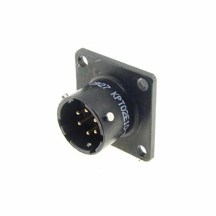 KPT02E10-6P-A206, Conn MIL-C-26482 Circular PIN 6 POS Solder ST Box Mount, ITT CANNON