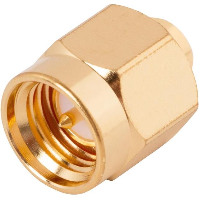2906-6002, SMA Connector Plug, Male Pin 50 Ohms Free Hanging (In-Line) Solder, Amphenol SV Microwave
