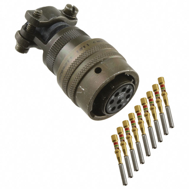 PTO6SE12-10S-SR, MIL Series Connector, 10 Contact(s), Aluminum Alloy, Female, Crimp Terminal, 