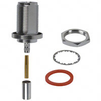 Amphenol RF 172132,  N bulkhead crimp jack, rear mount, for RG142, 223, 400, 50 ohm