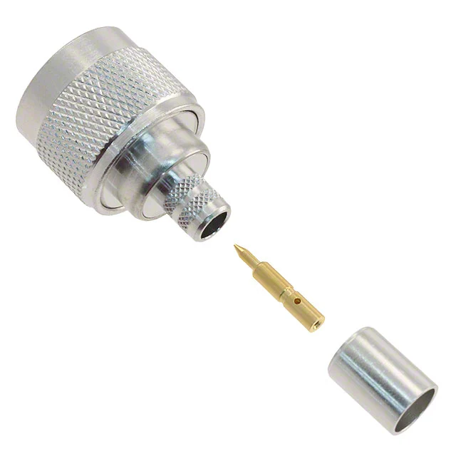 172202, N Type Connector Plug, Male Pin 50 Ohms Free Hanging (In-Line) Crimp, Amphenol RF