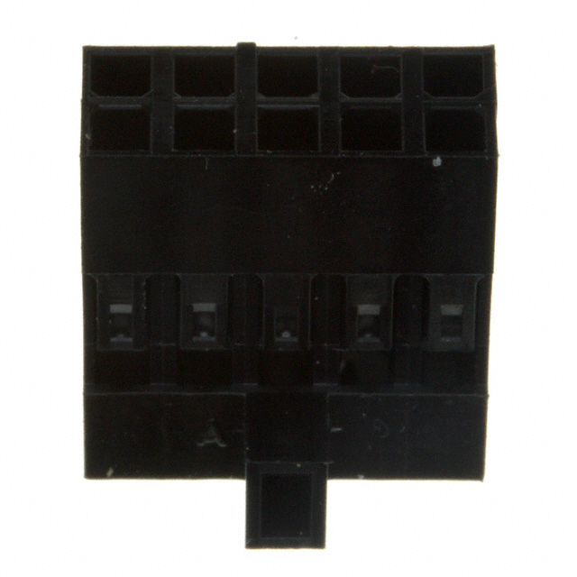 Amphenol, 5846-010LF, 10 Position Rectangular Housing Connector Receptacle Black 0.100" (2.54mm)