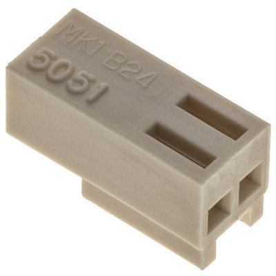 22-01-1022, 2 Position Rectangular Housing Connector Receptacle Natural 0.098" (2.50mm), MOLEX