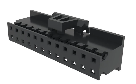 10073599-024LF, 24 Position Rectangular Housing Connector Receptacle Black 0.079" (2.00mm),  AMPHENOL
