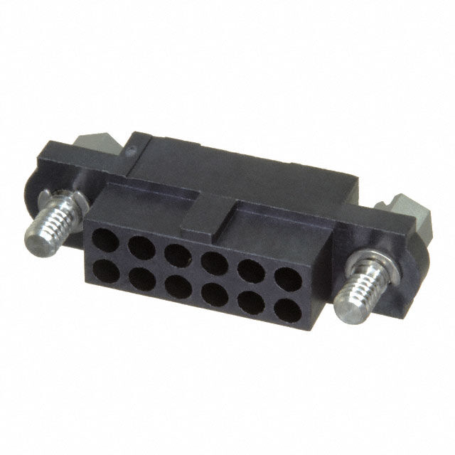M80-4181298, 12 Position Rectangular Housing Connector Receptacle Black 0.079" (2.00mm), HARWIN